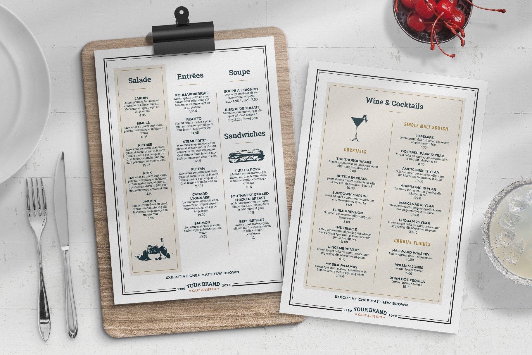 Elegant Menu Template cover image.