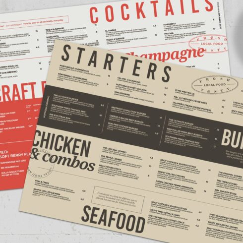 Food Menu Template cover image.