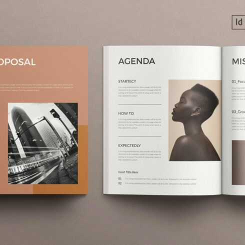 Business Proposal Template CANVA cover image.