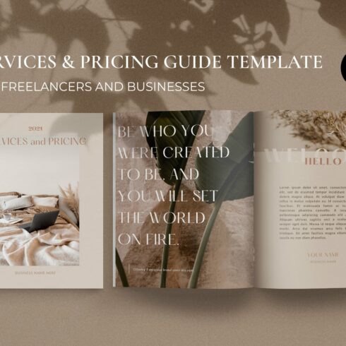 Services and Pricing Guide | Canva cover image.
