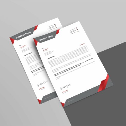 Corporate Letterhead Template cover image.