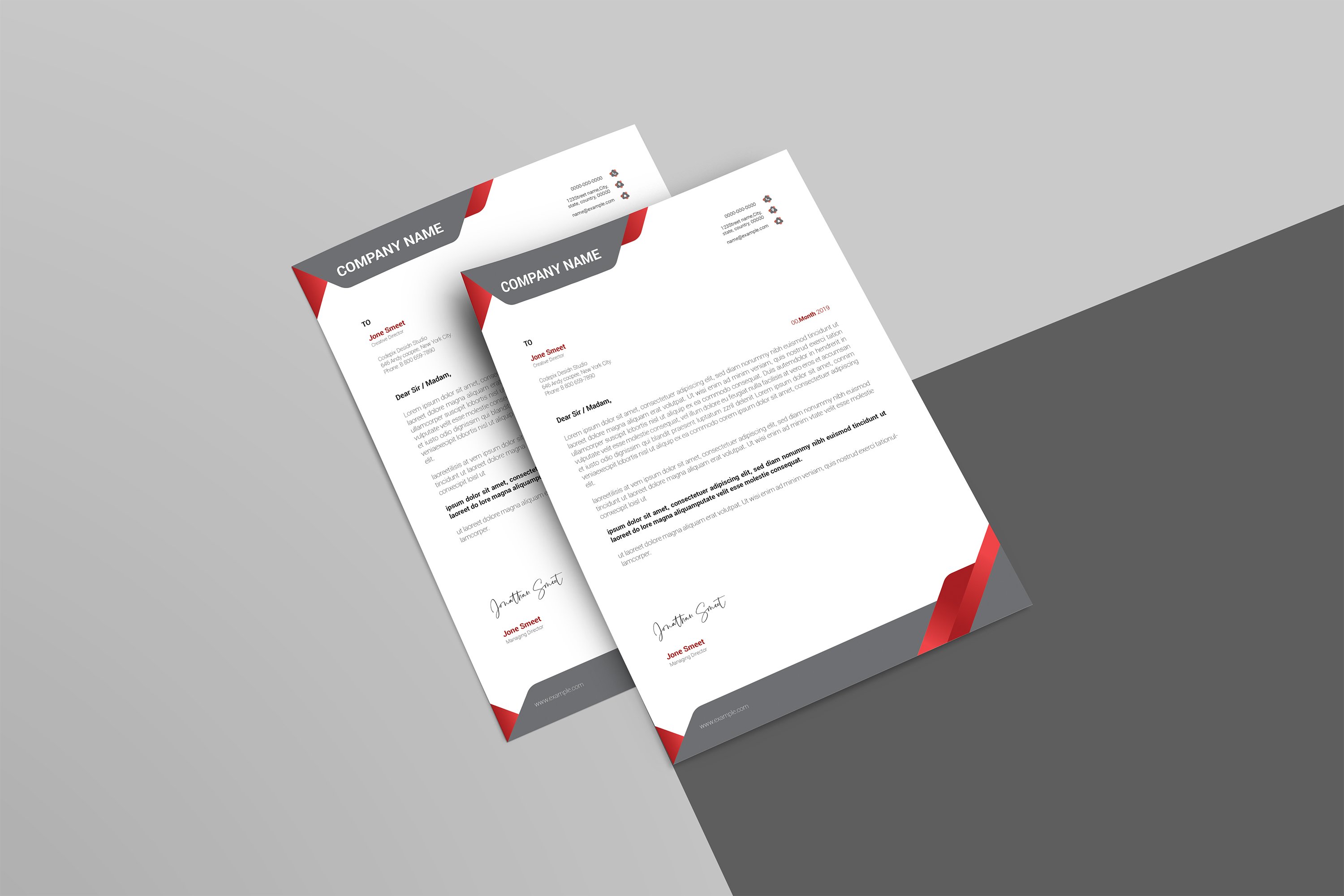 Corporate Letterhead Template cover image.