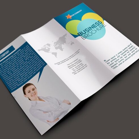 Business Trifold  Brochure Template cover image.