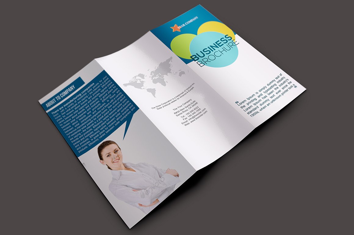 Business Trifold  Brochure Template cover image.