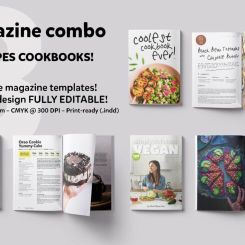 3 Magazines Recipes CookBooks Combo cover image.