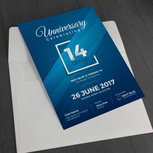 Anniversary Invitation cover image.