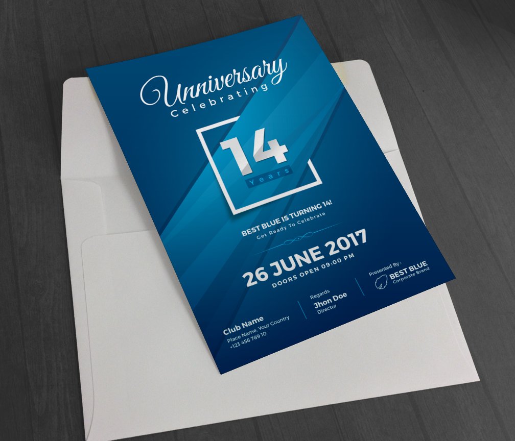 Anniversary Invitation cover image.
