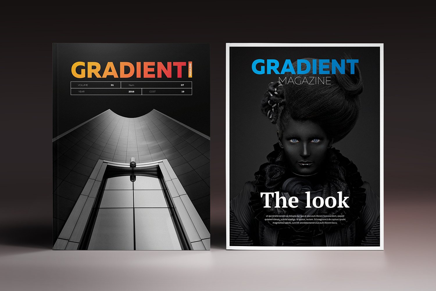 Gradient Magazine Indesign Template preview image.
