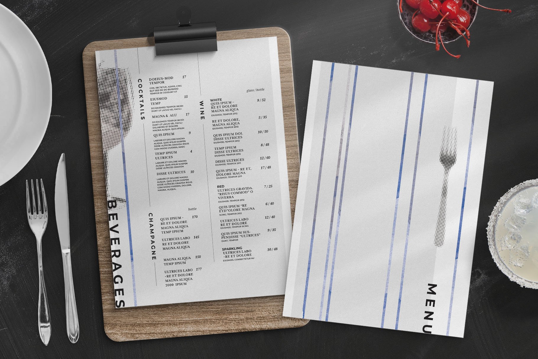 Modern Menu Template cover image.