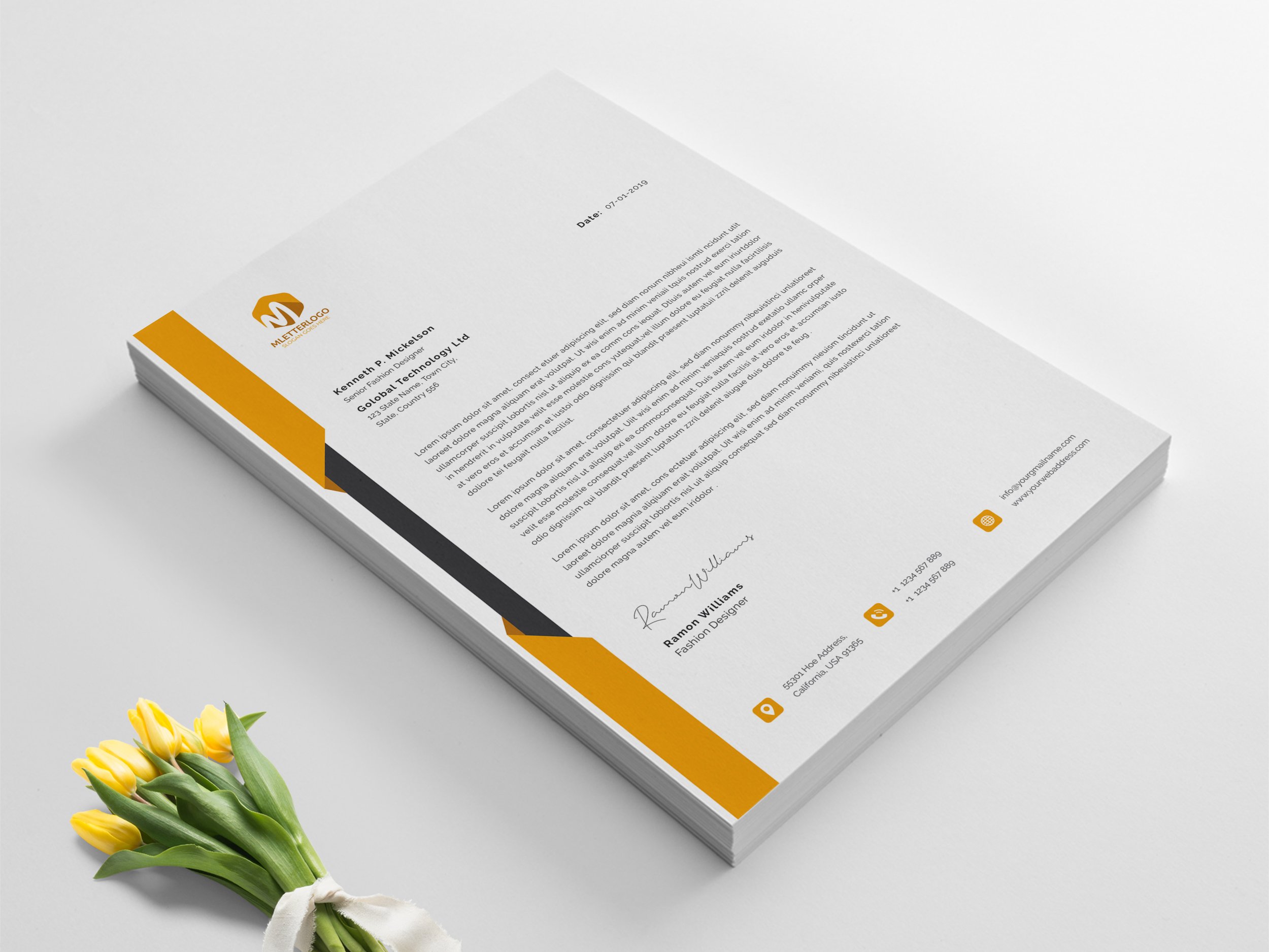 Business Letterhead Word preview image.