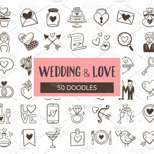 Wedding Doodle Icon Collection cover image.