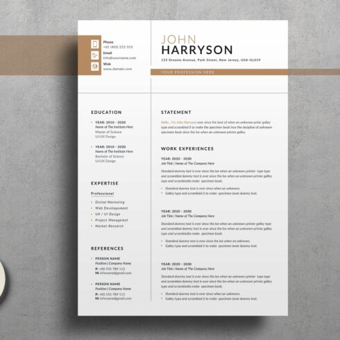 Clean Resume Word cover image.