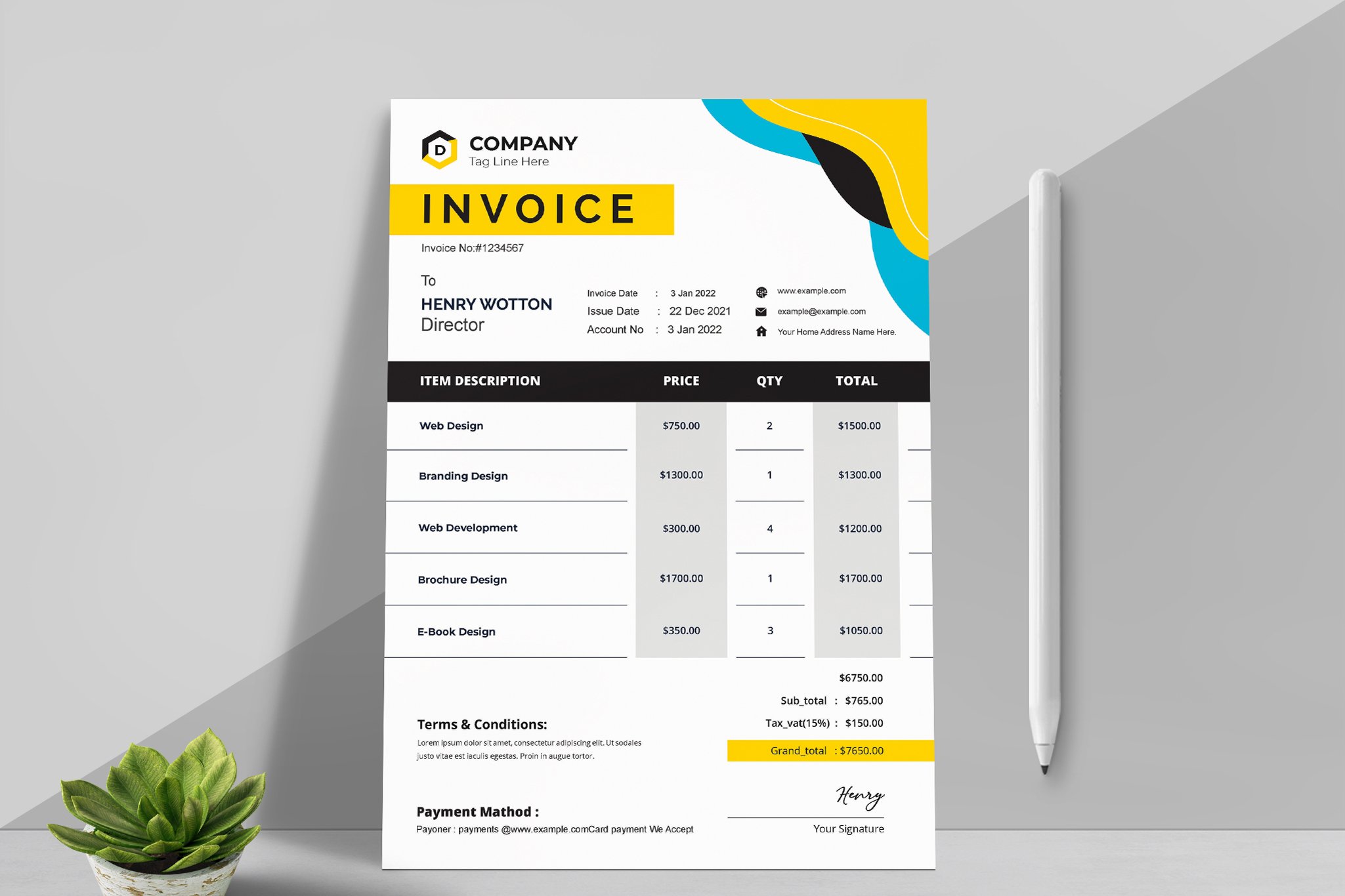 Invoice Layout cover image.