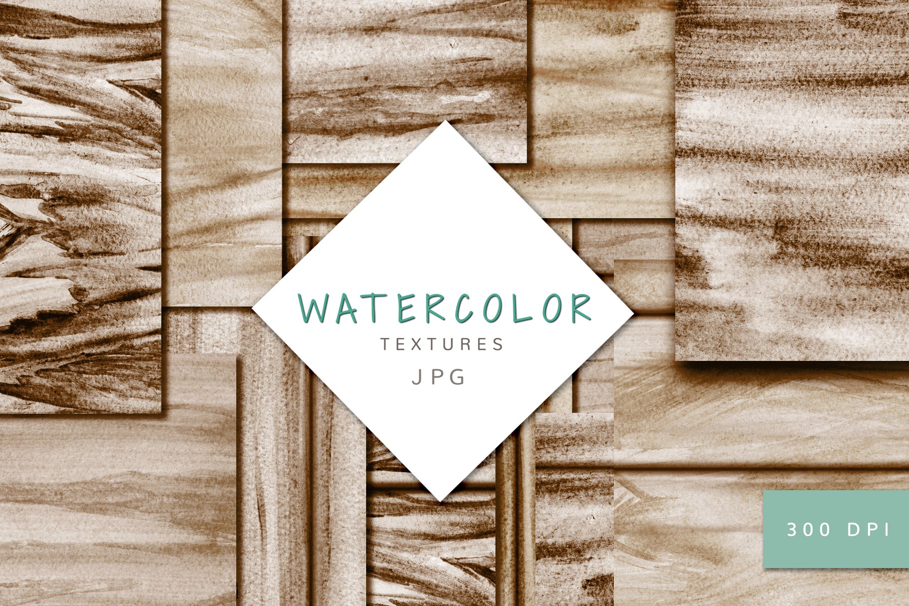 Brown Watercolor textures cover image.