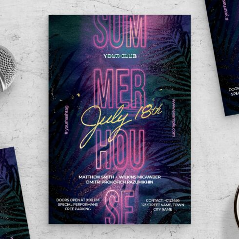 Summer House DJ Flyer + Banners cover image.