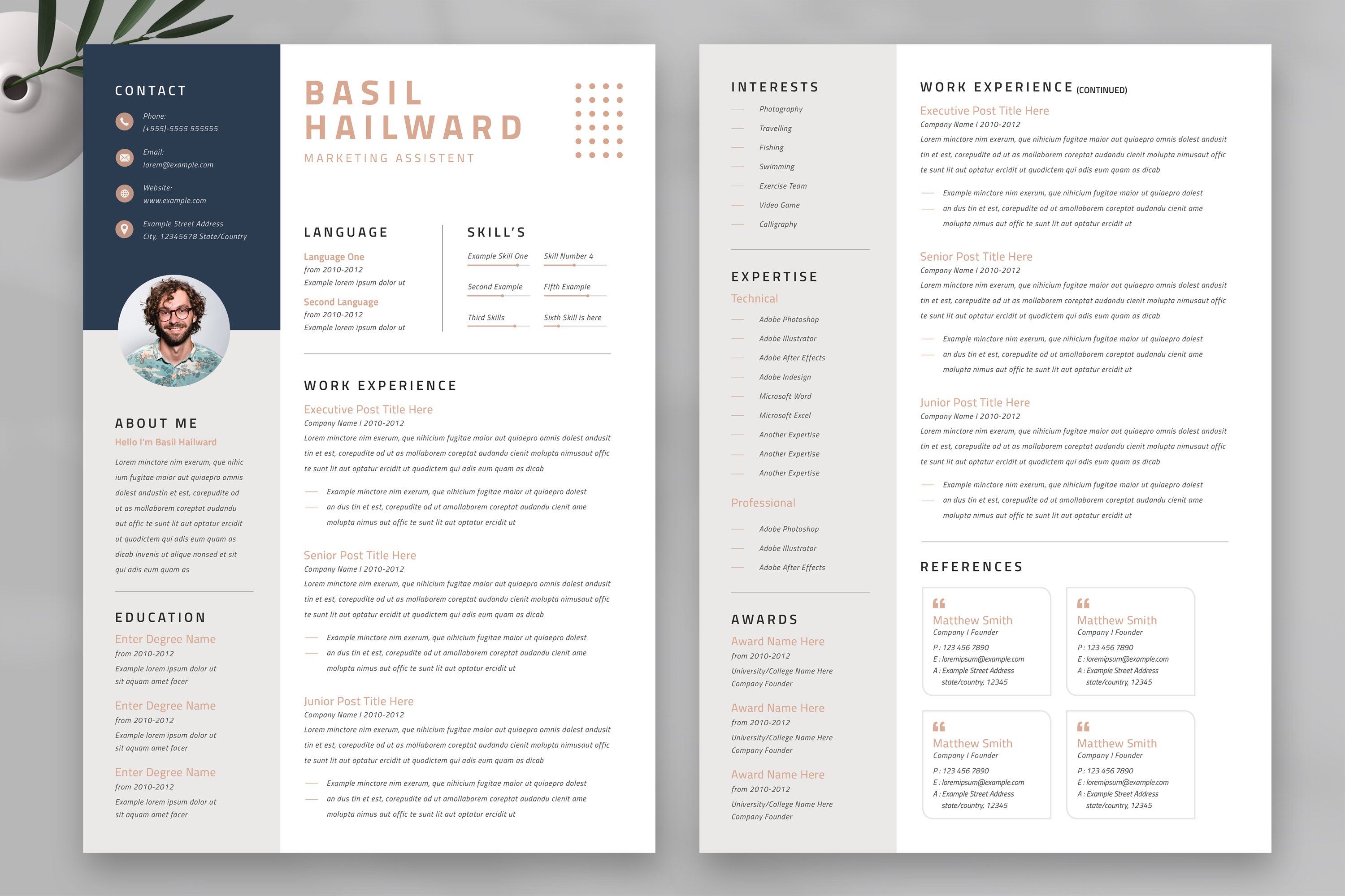 Canva Resume/CV preview image.