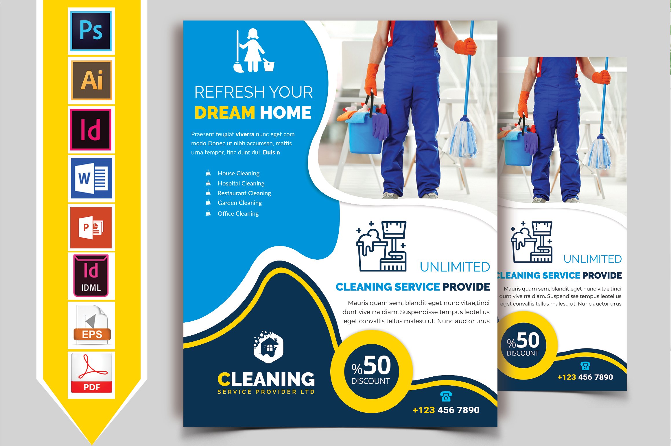 Cleaning service character and stuff – MasterBundles