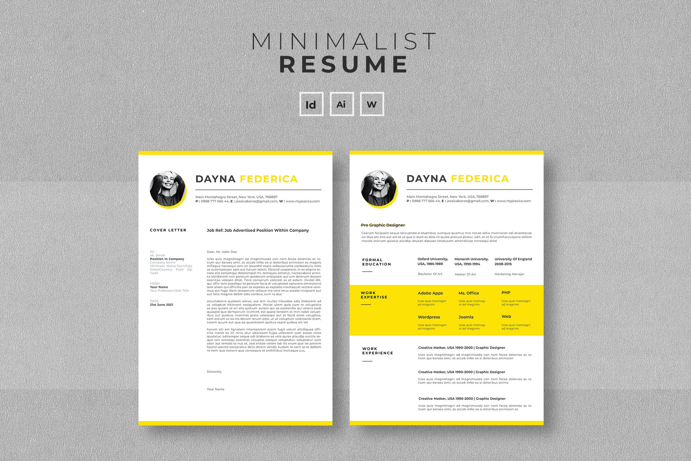 Minimalist Resume/CV cover image.