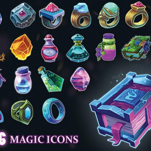 Stylized Magic Icons Pack cover image.