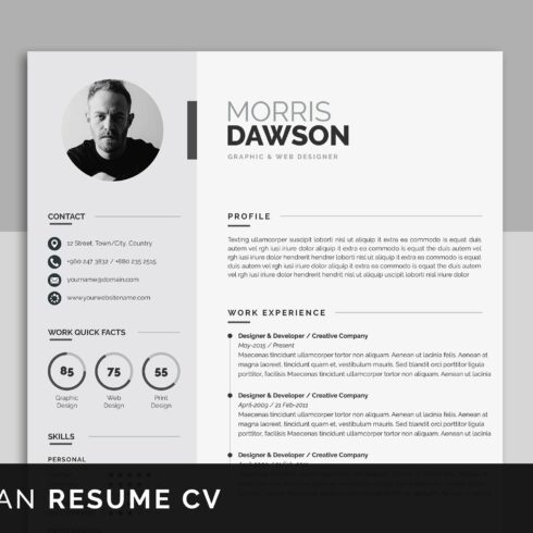Resume/ CV cover image.