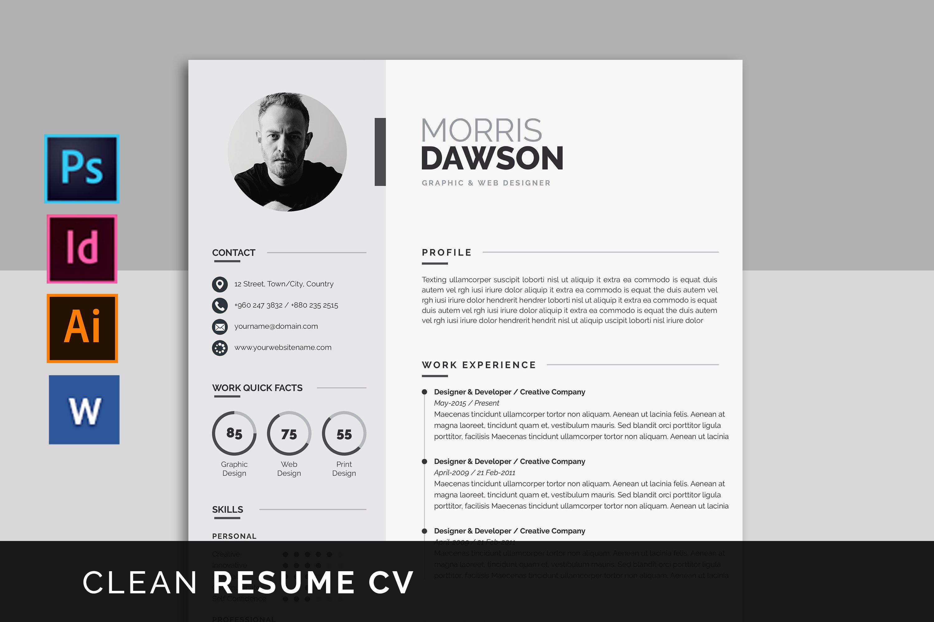 Resume/ CV cover image.
