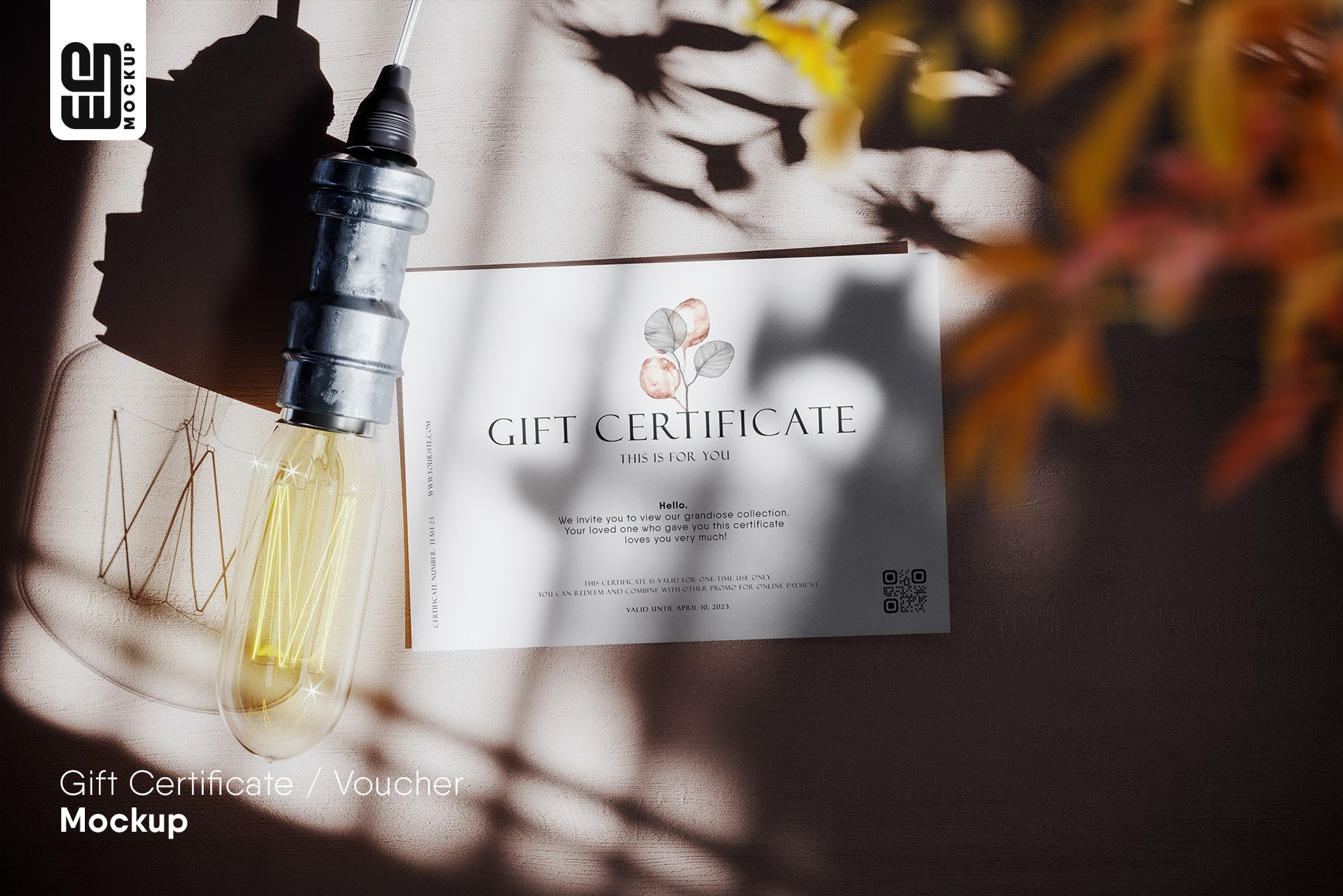 Gift Certificate / Voucher  Mockup cover image.