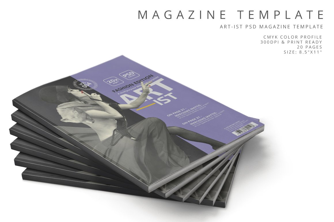 Art-ist Magazine Template Vol.4 cover image.