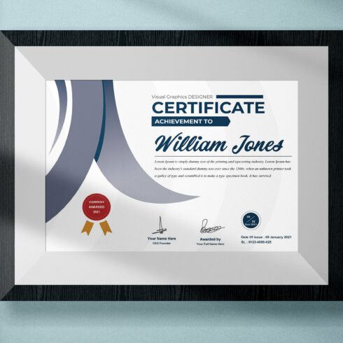 Certificate Template Design cover image.