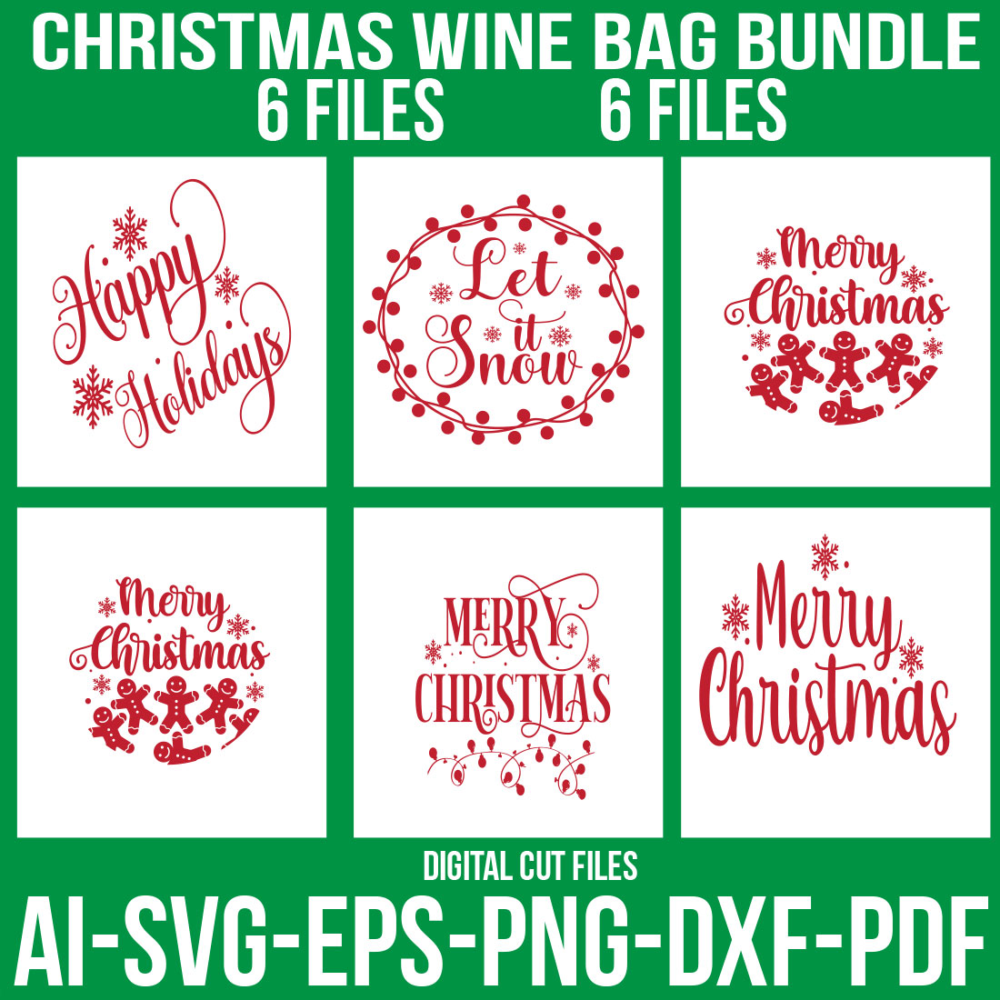 Christmas Wine Bag Bundle cover image.