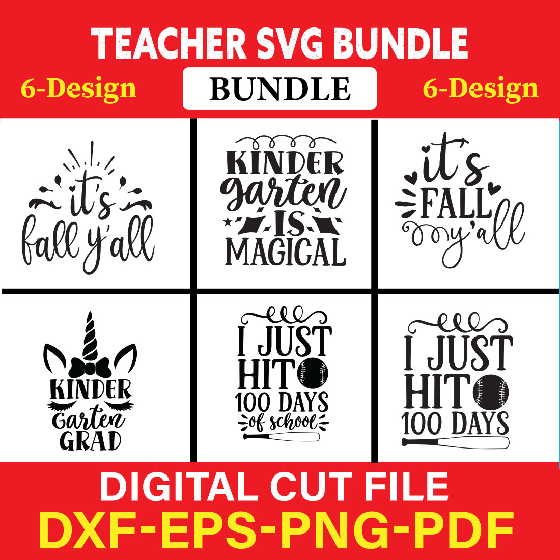 Teacher T-shirt Design Bundle Vol-11 cover image.