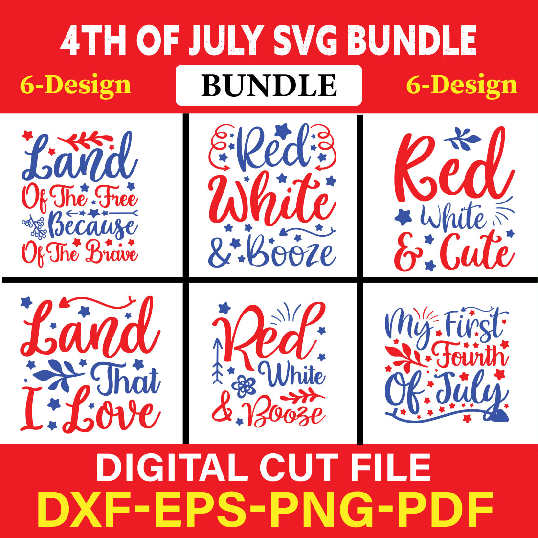 4th Of July T-shirt Design Bundle Vol-7 cover image.