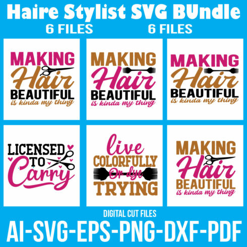 Haire Stylist SVG BUndle cover image.