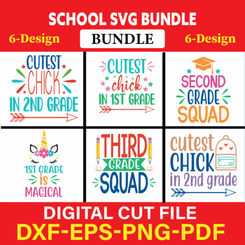 School svg bundle T-shirt Design Bundle Vol-3 cover image.
