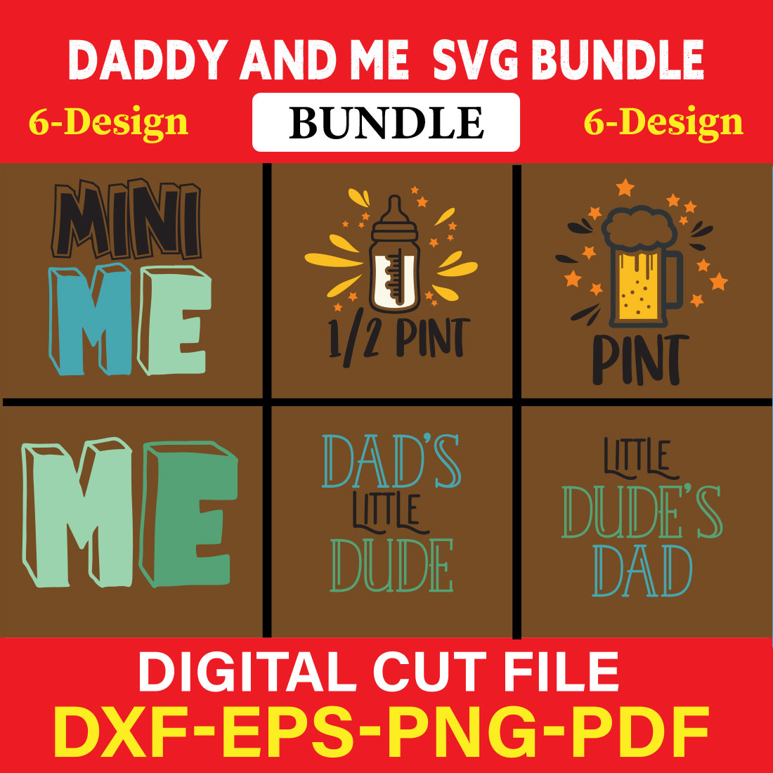 Daddy And Me T-shirt Design Bundle Vol-2 cover image.