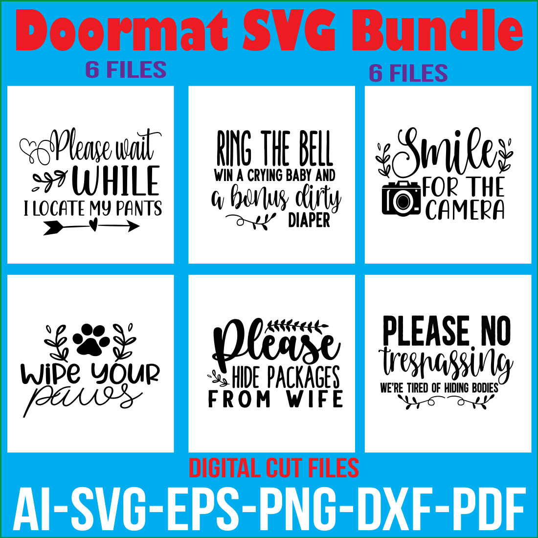 Doormat SVG Bundle cover image.