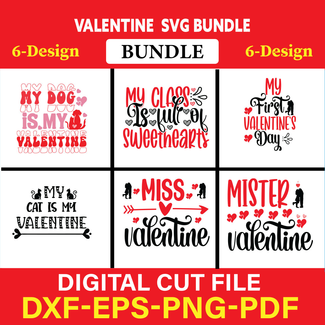 Valentine T-shirt Design Bundle Vol-17 cover image.