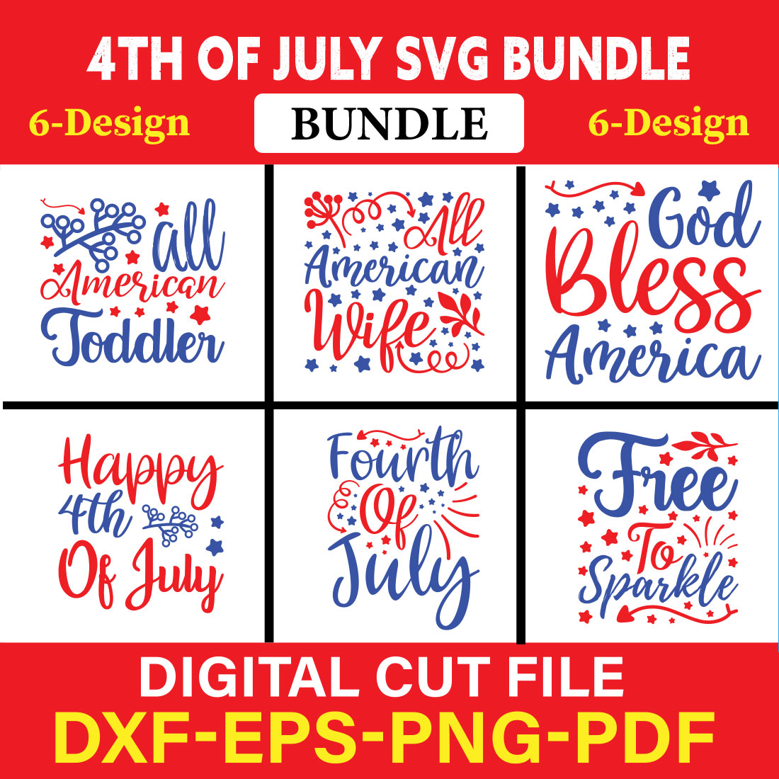 4th Of July T-shirt Design Bundle Vol-6 cover image.