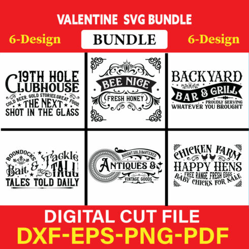 Valentine T-shirt Design Bundle Vol-4 cover image.