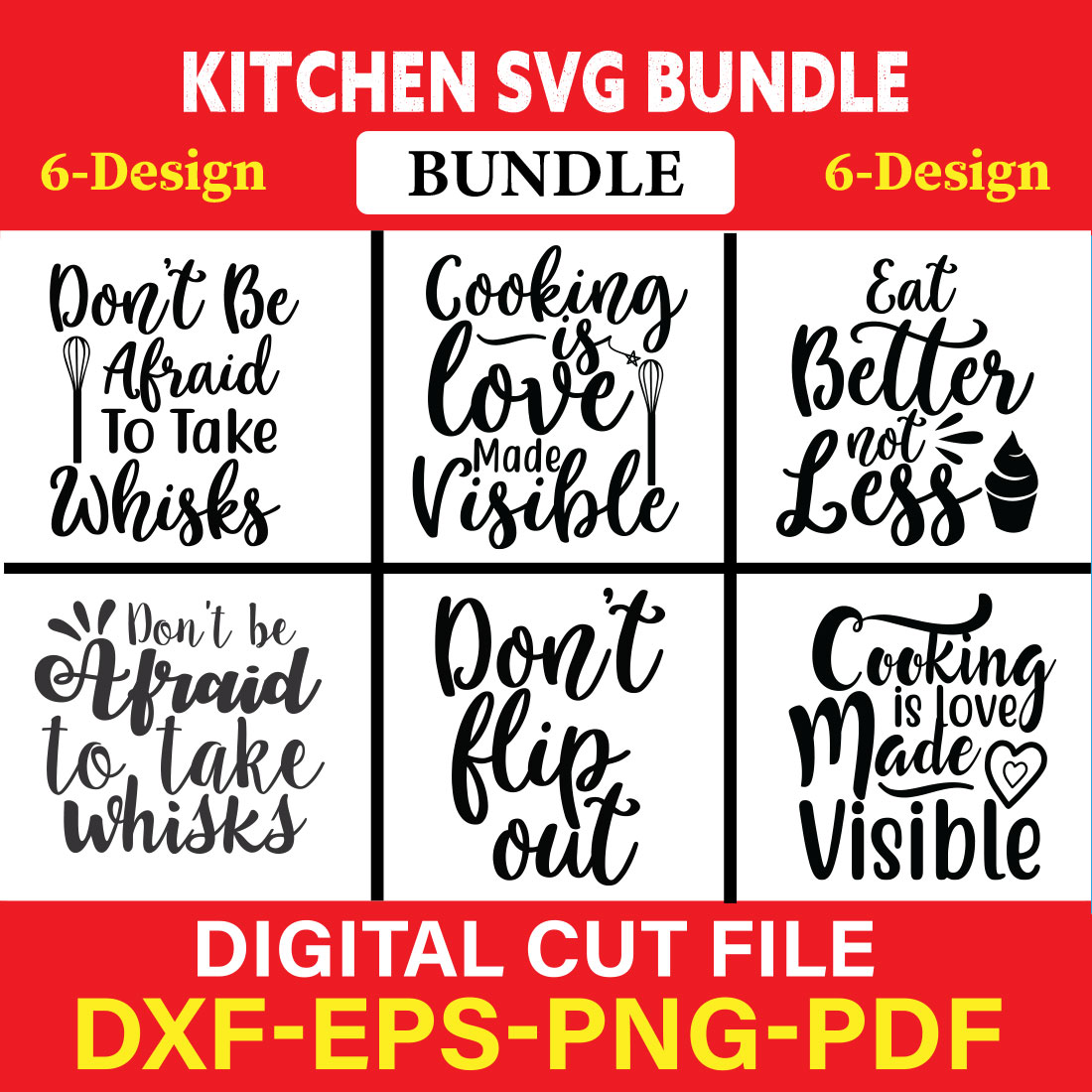 Kitchen T-shirt Design Bundle Vol-3 cover image.