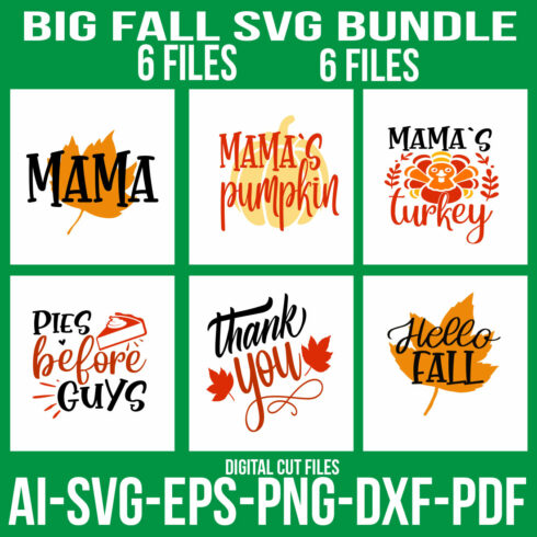 Big Fall SVG Bundle cover image.