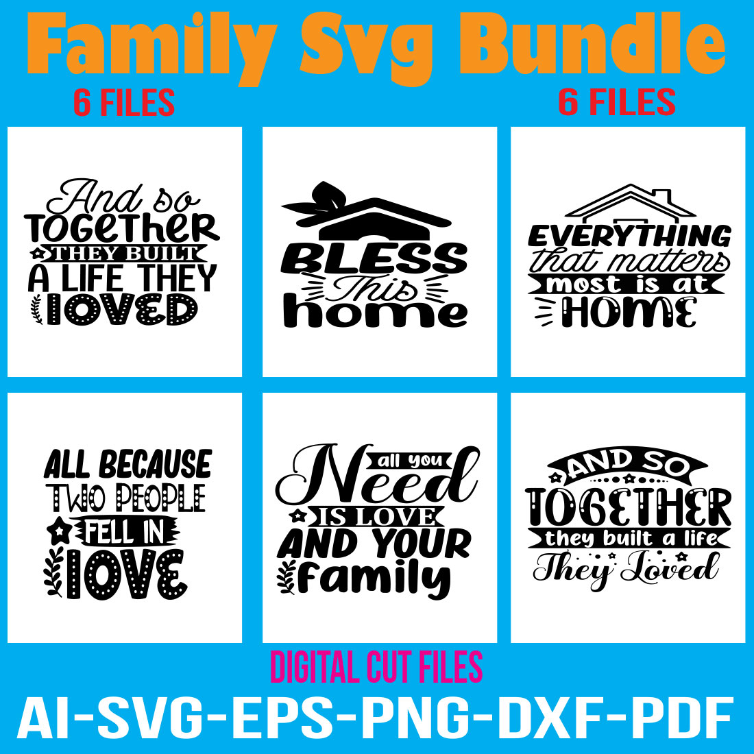 Family Svg Bundle cover image.