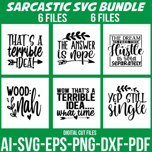 Sarcastic SVG Bundle cover image.