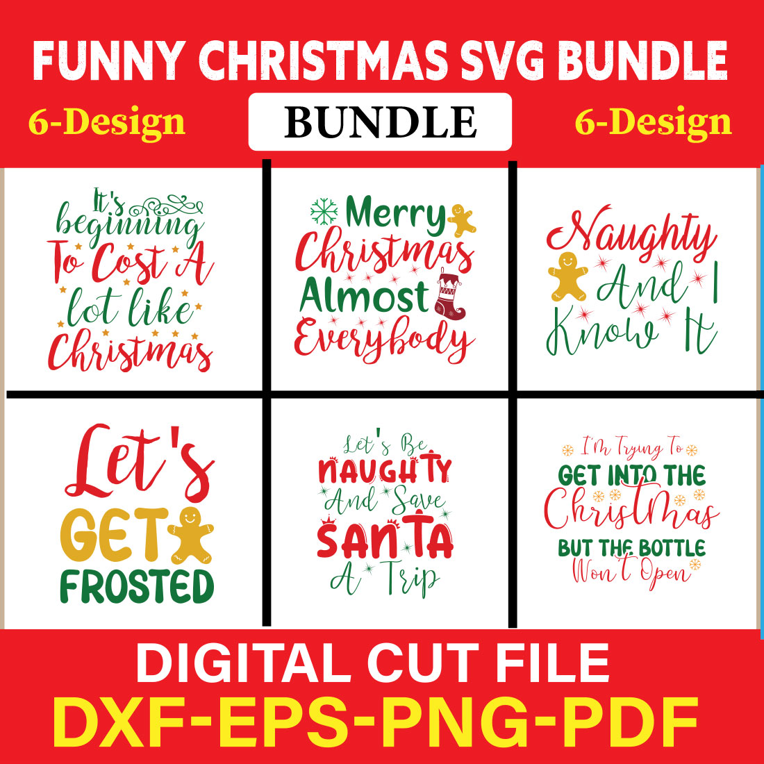 Christmas SVG Bundle / Funny Christmas SVG / Cut File Vol-02 cover image.