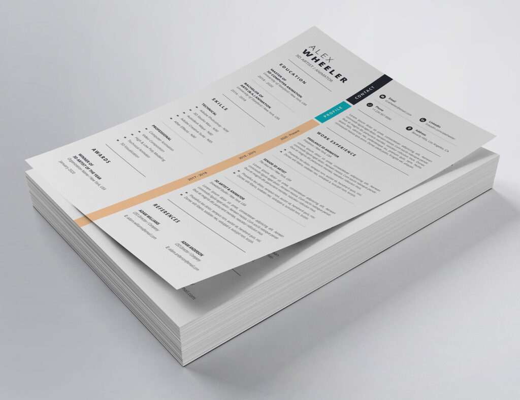 Clean Resume/CV Template - MasterBundles