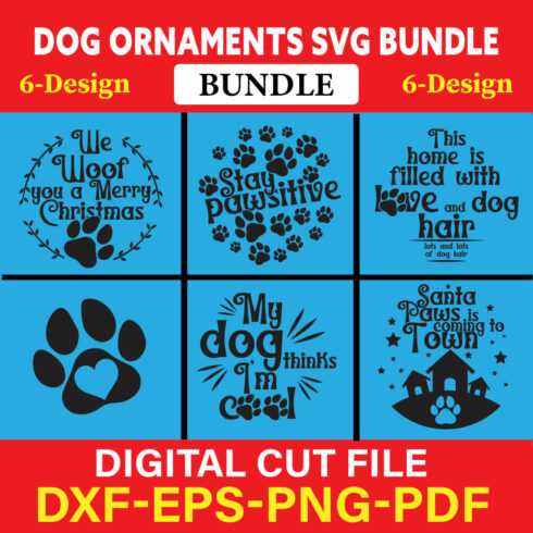 Dog Ornaments T-shirt Design Bundle Vol-3 cover image.