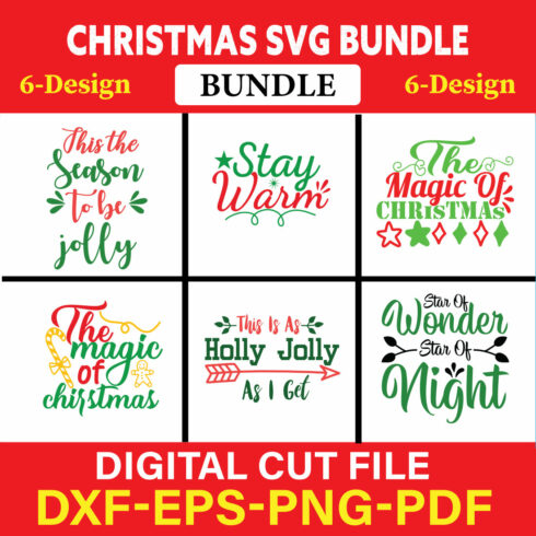 Christmas T-shirt Design Bundle Vol-51 cover image.