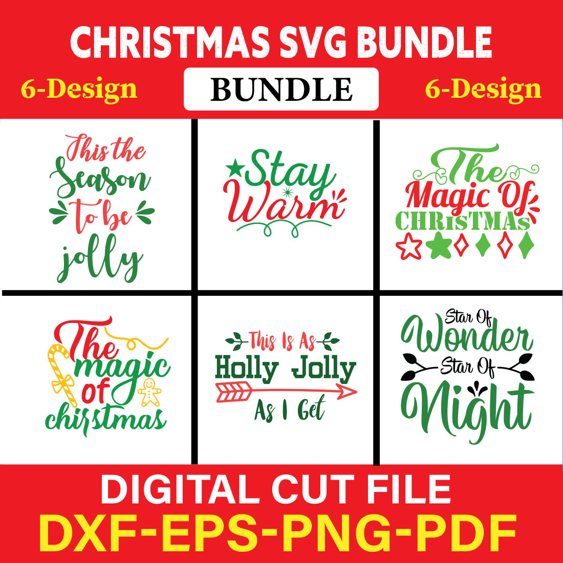 Christmas T-shirt Design Bundle Vol-51 cover image.