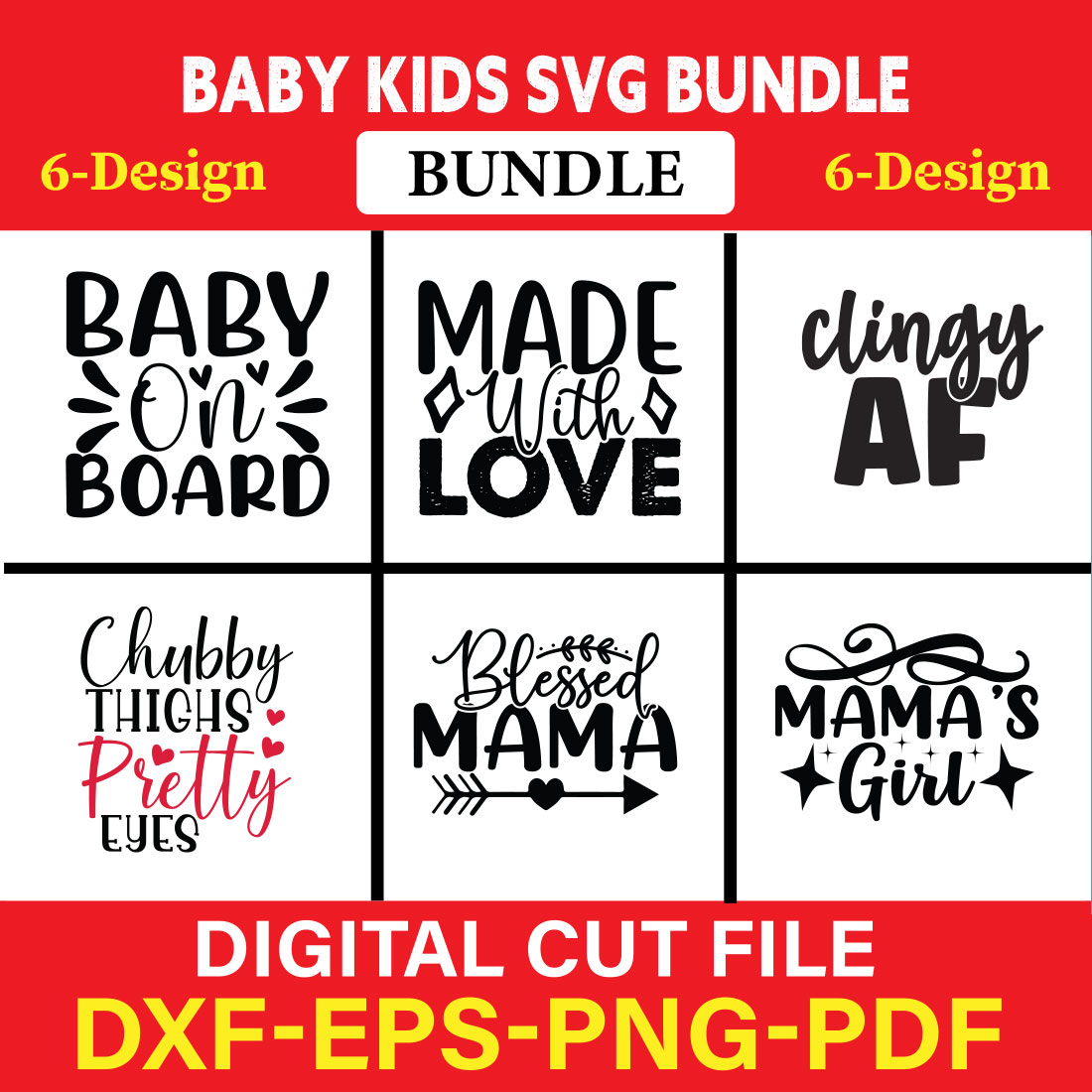 Baby Kids T-shirt Design Bundle Vol-4 cover image.