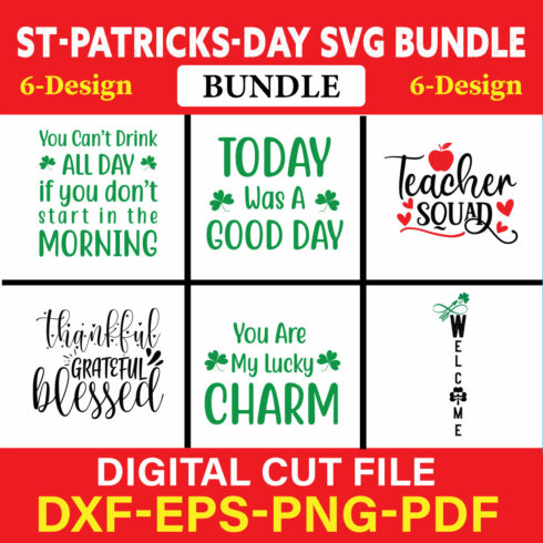 St-Patricks Day T-shirt Design Bundle Vol-10 cover image.
