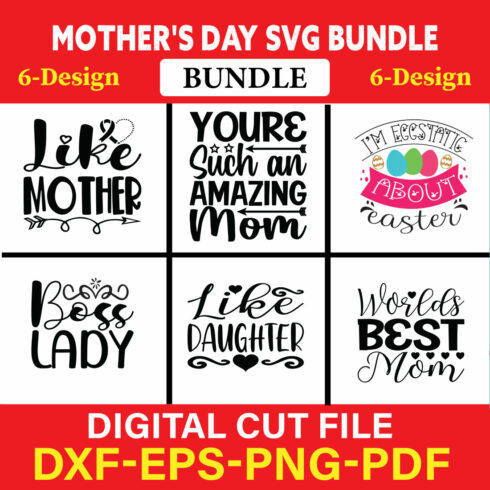 Mother's Day T-shirt Design Bundle Vol-1 cover image.